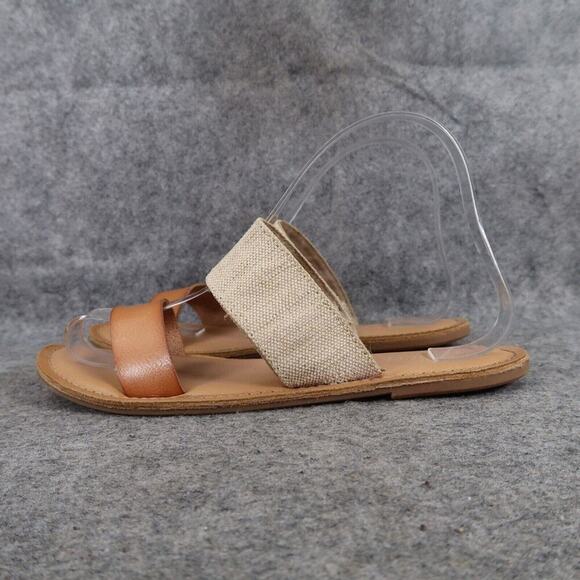 Old Navy Shoes Womens 7.5 Sandal Casual Slide Double Strap Totally Natural Flats - Picture 4 of 13
